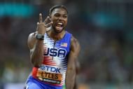 Noah Lyles at the World Athletics Championships Budapest 2023